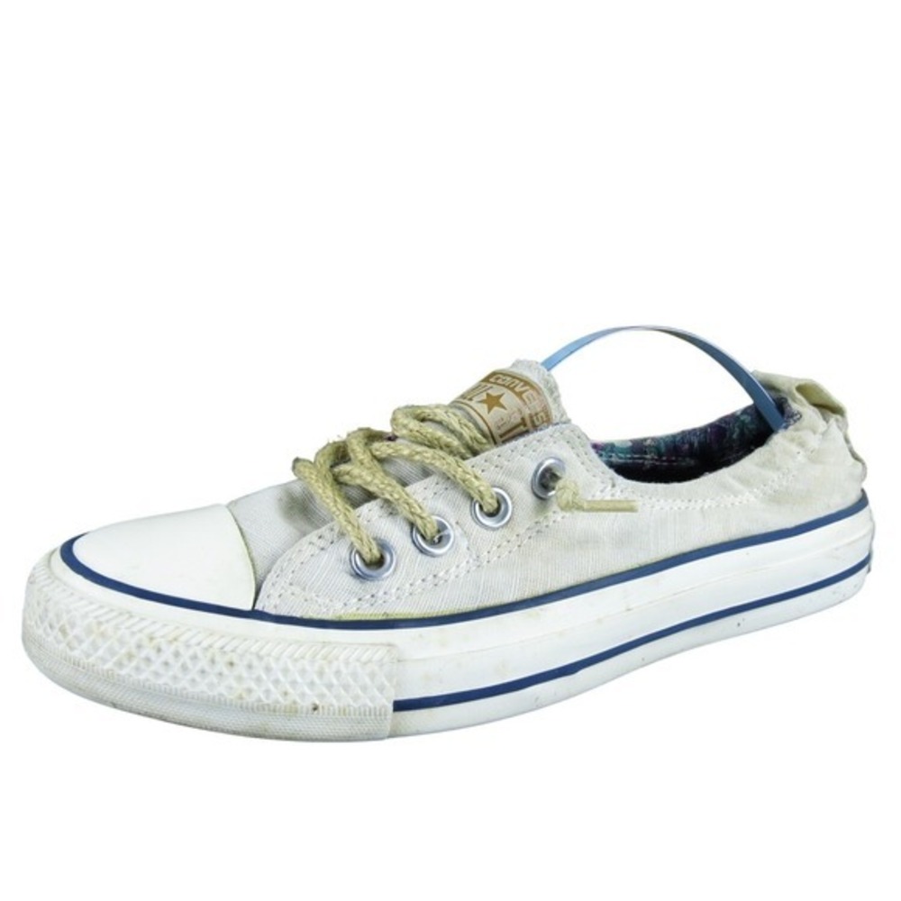 Converse Women Shorline Rope Sneaker Beige Fabric Sz 7 Medium‎  Used 2025
